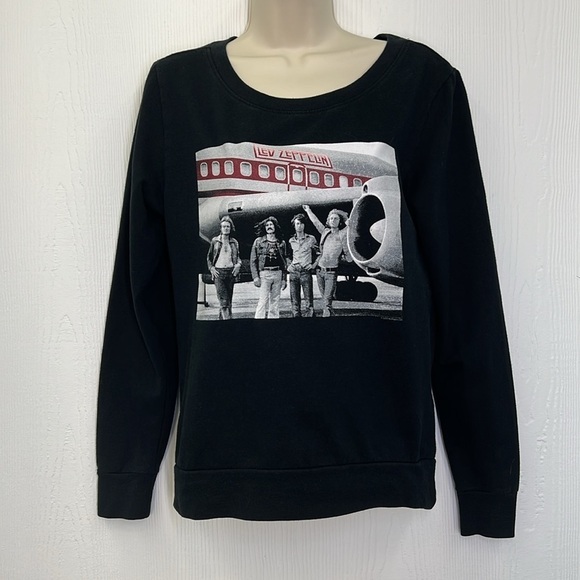 Led Zeppelin - Led Zeppelin Plane Tour Graphic Long Sleeve Sweatshirt Small - Picture 2 of 8